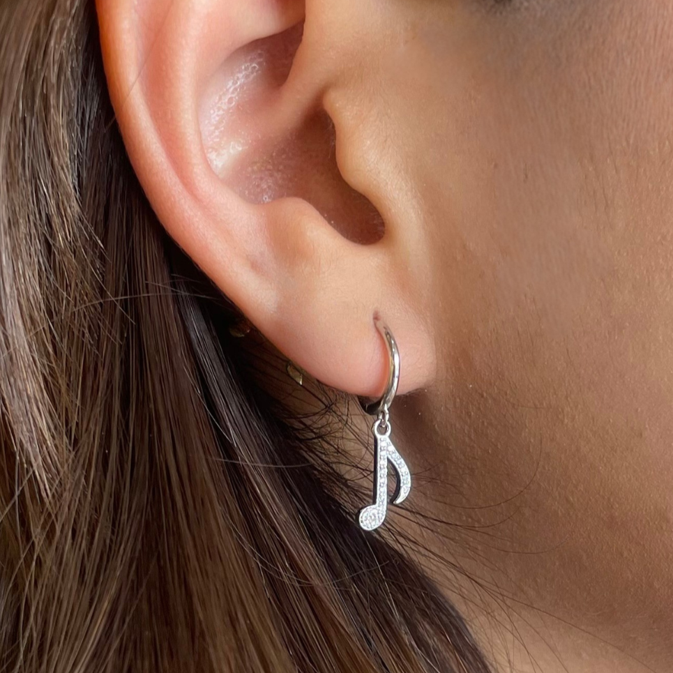 Musical silver hoops