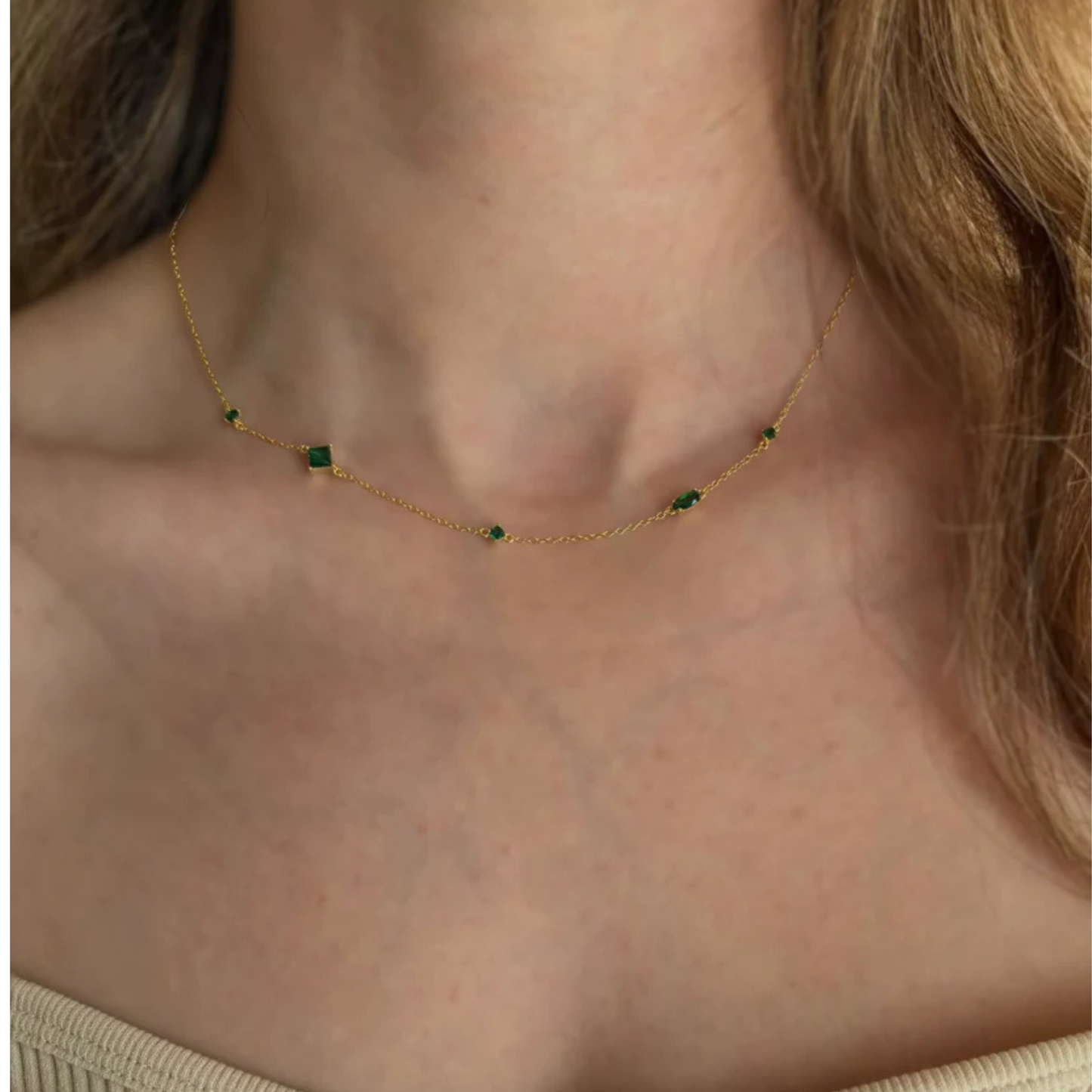 Emerald Figure Necklace