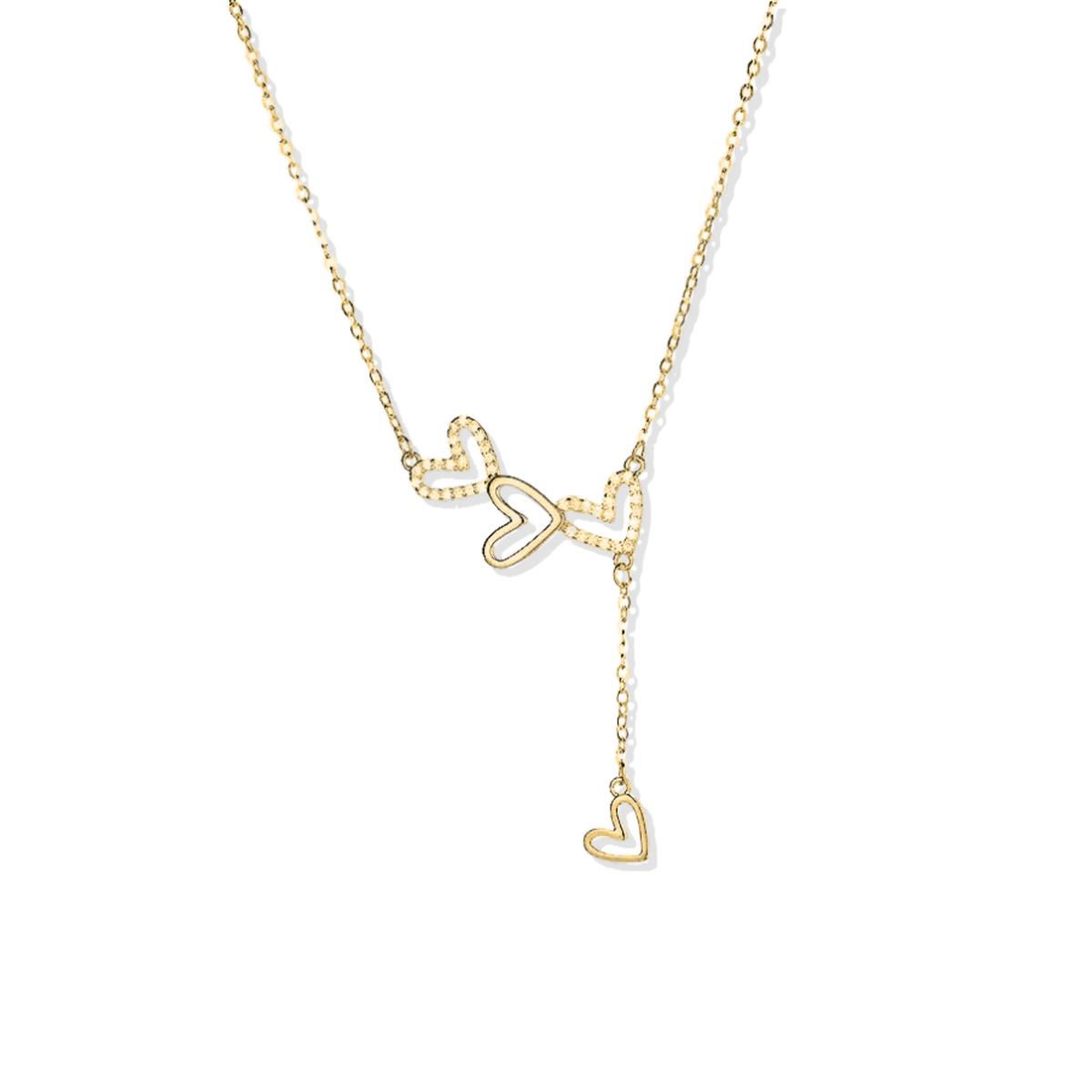 Golden Triple Heart Necklace