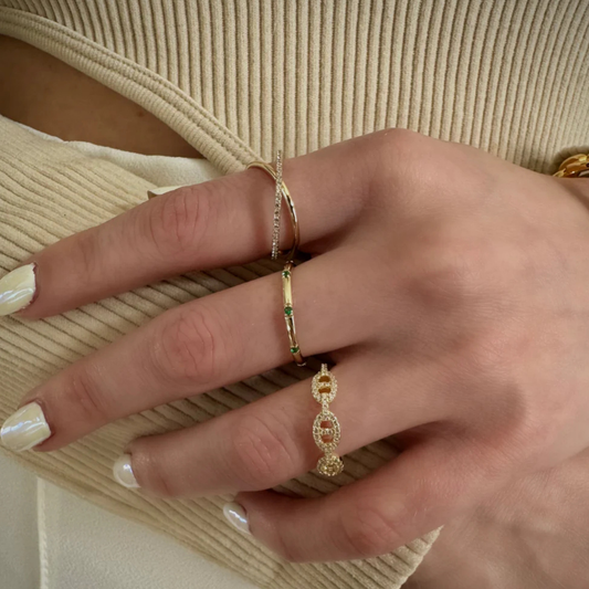 Double Loop Gold Ring