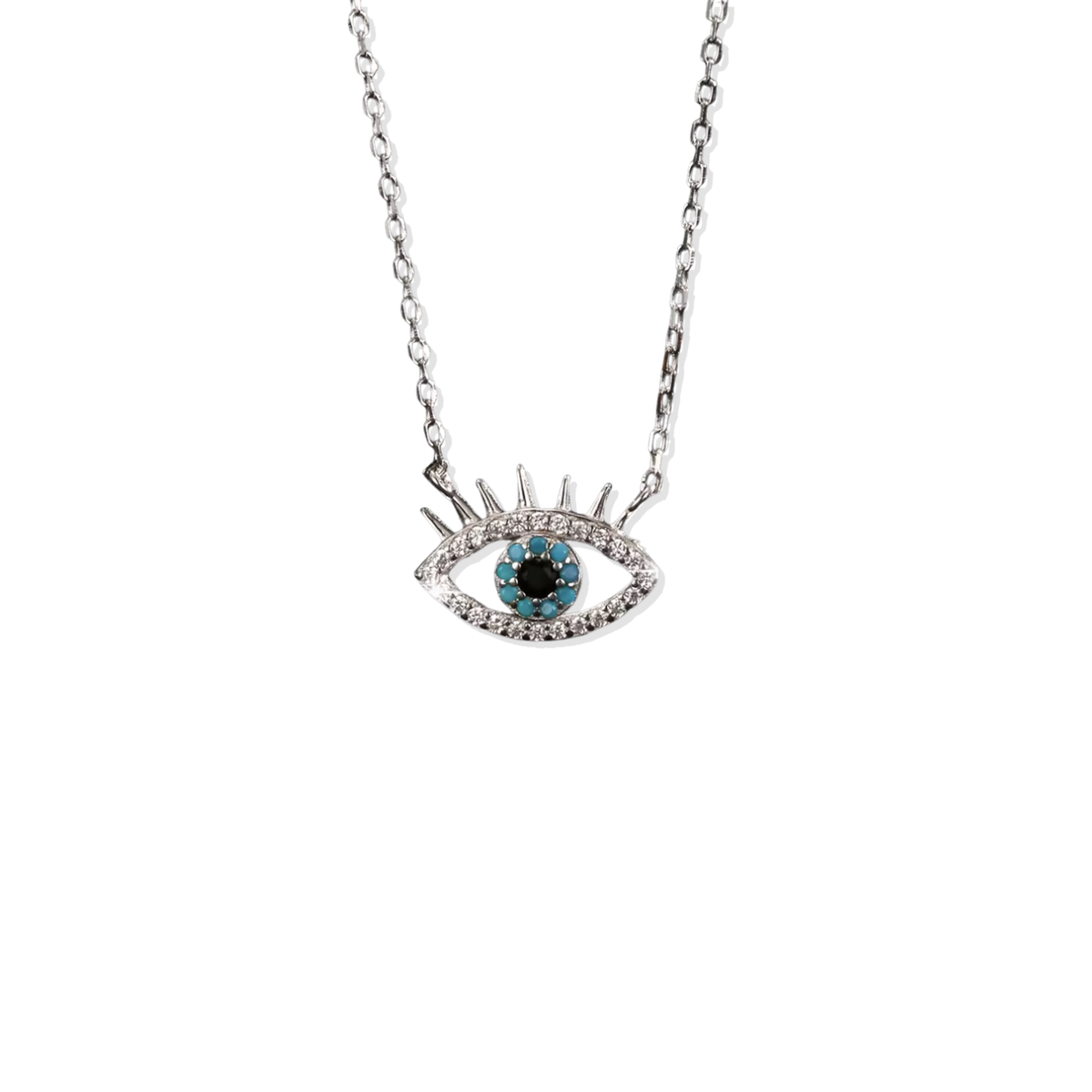 Alexa Silver Eye Necklace