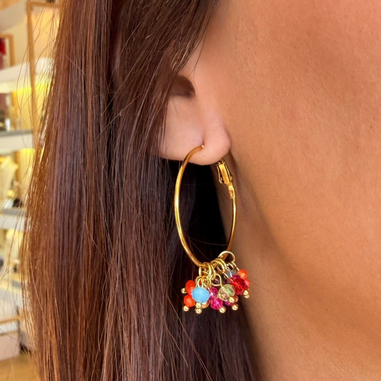 Multicolored Stone Earrings