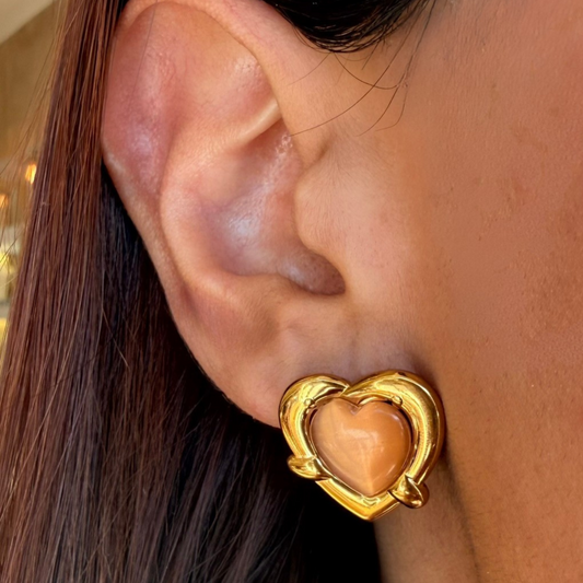 Pink Heart Earrings
