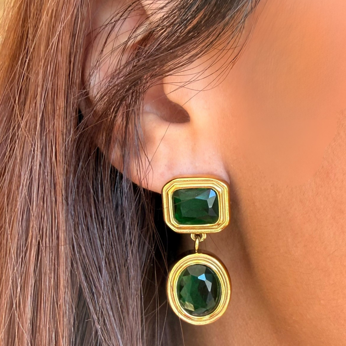 Green Night Earrings