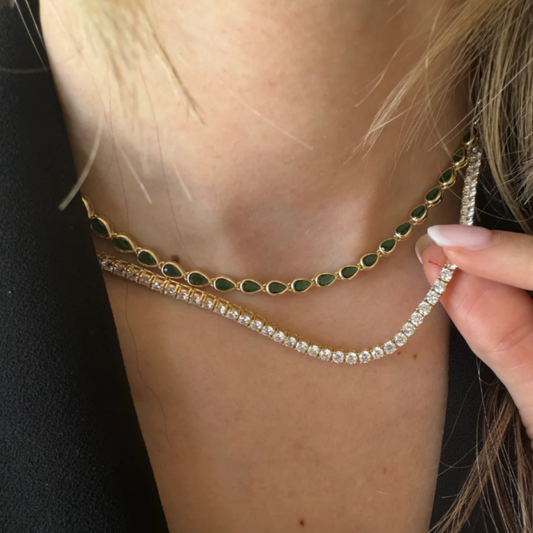 She Is A Gem Emerald Drop Necklace