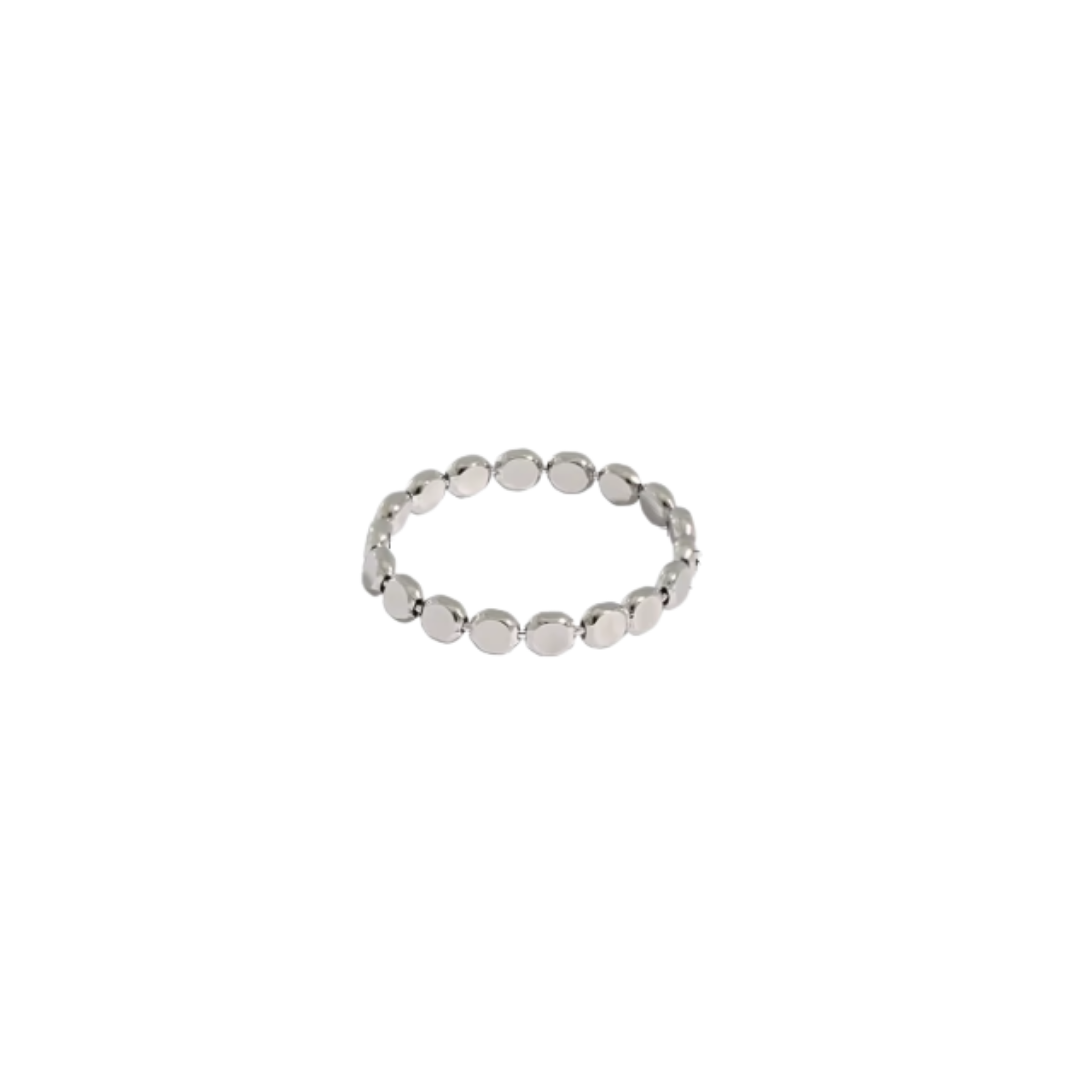Dotted silver ring