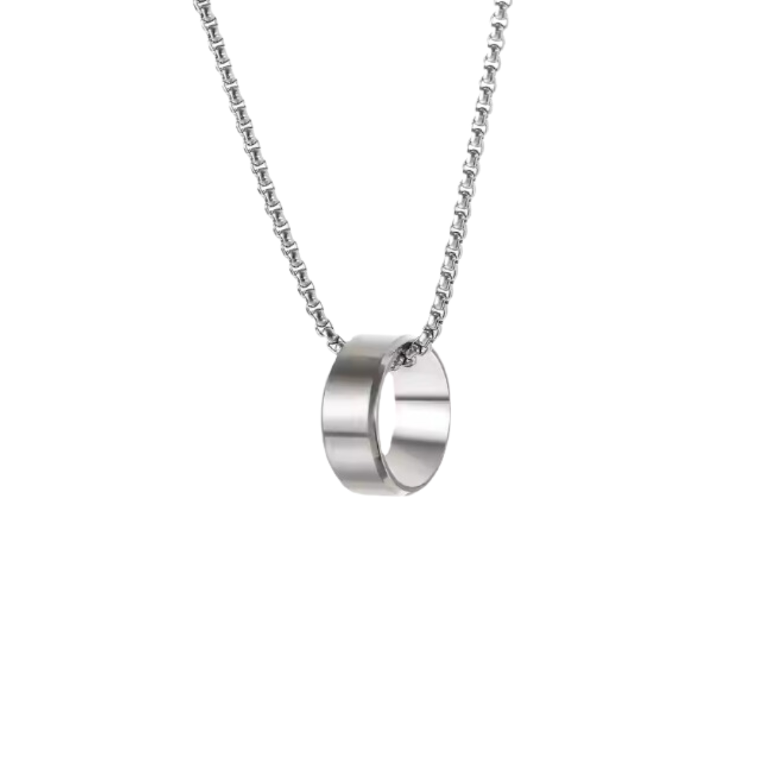 Silver eternity necklace