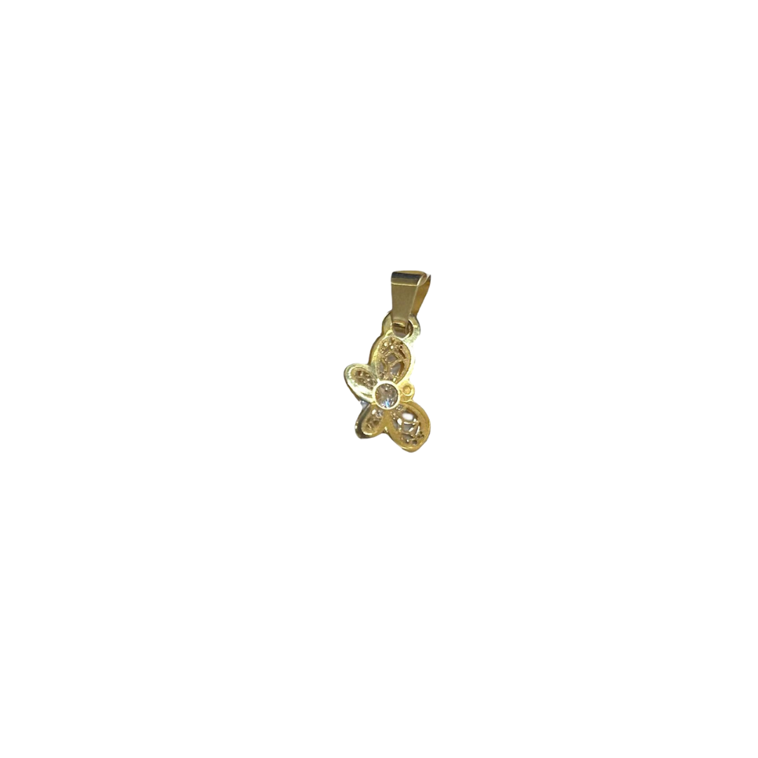Mini butterfly charm 10k
