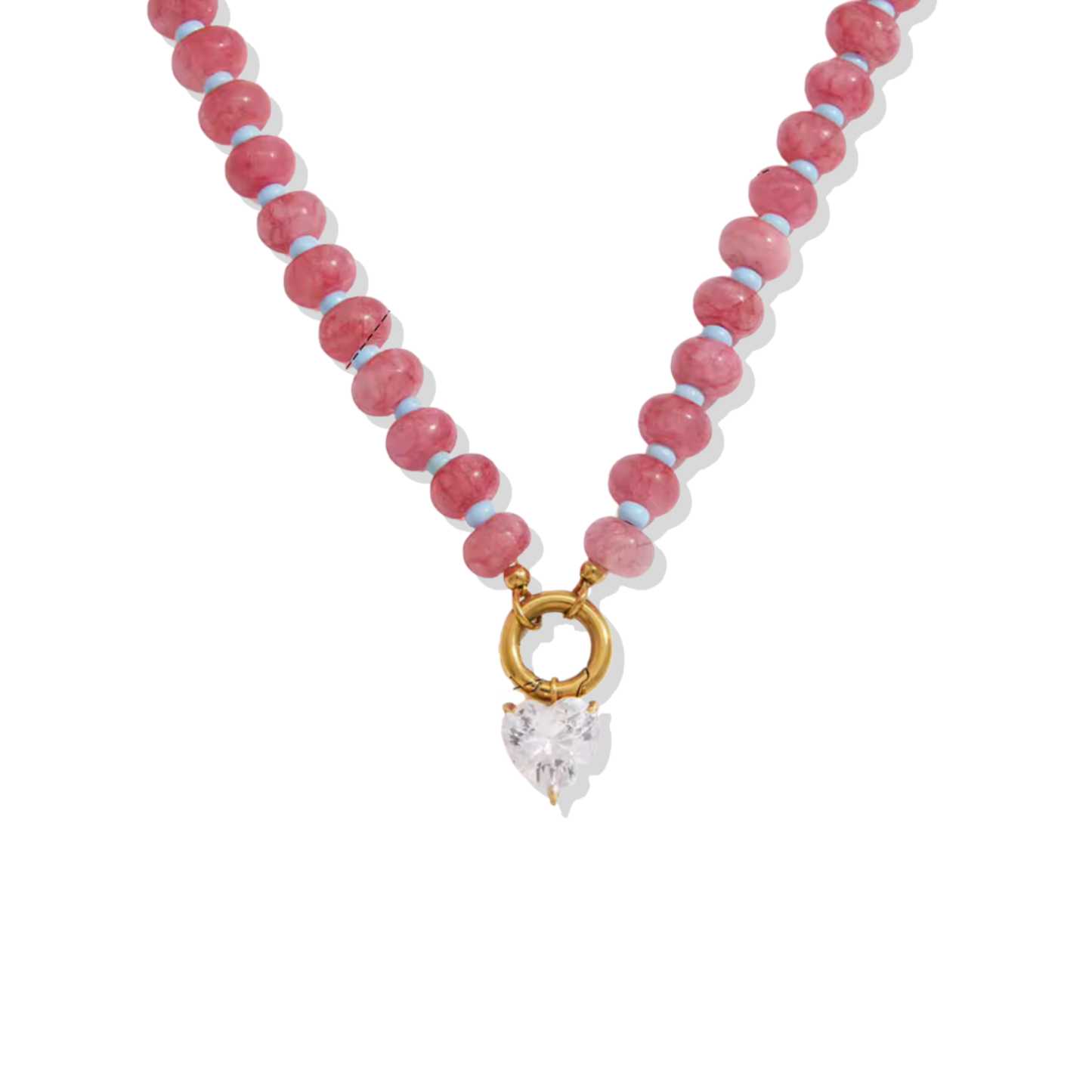 Rosse Pink Beaded Necklace