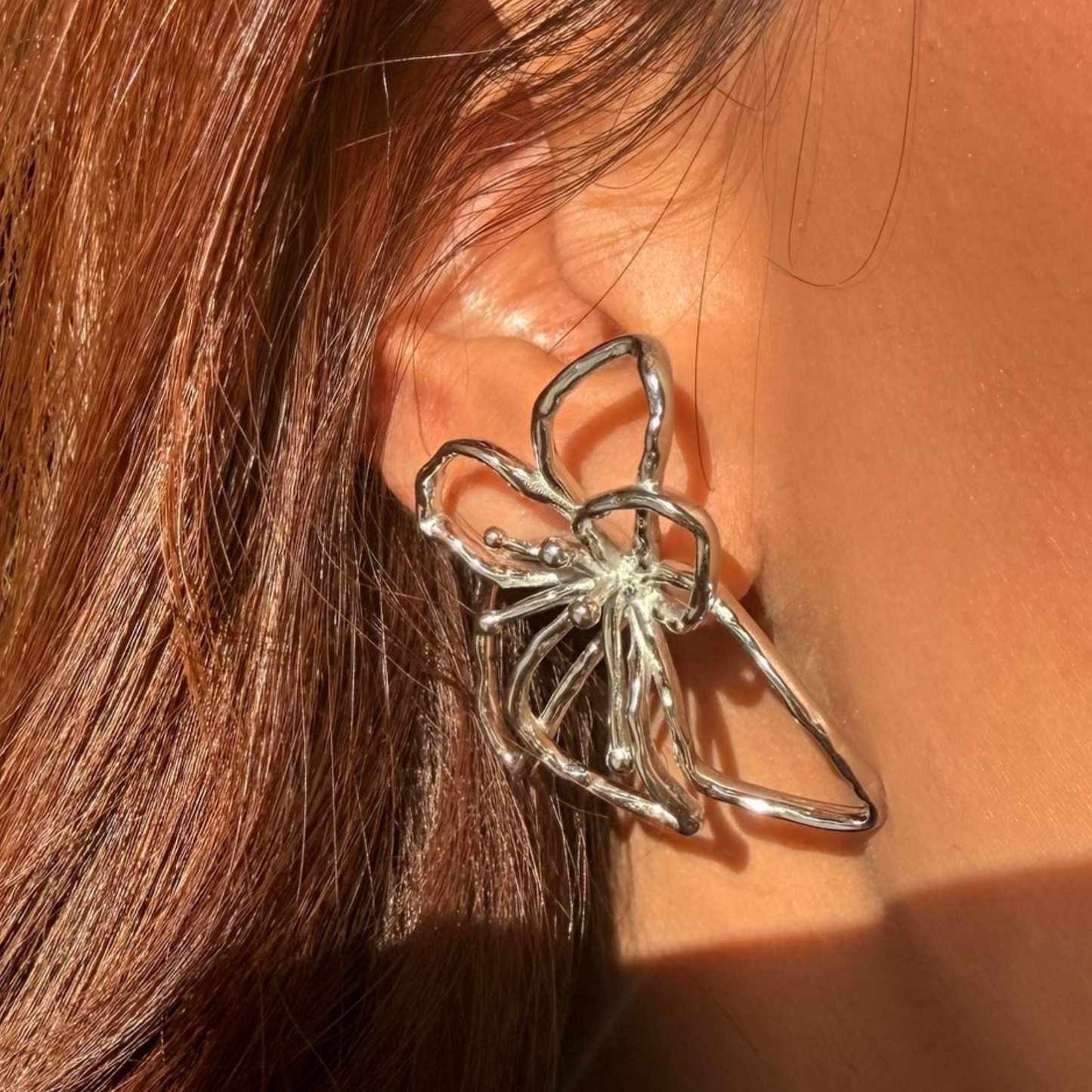 Silver Earring Lotus