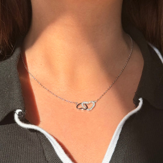 Silver Necklace You And Me