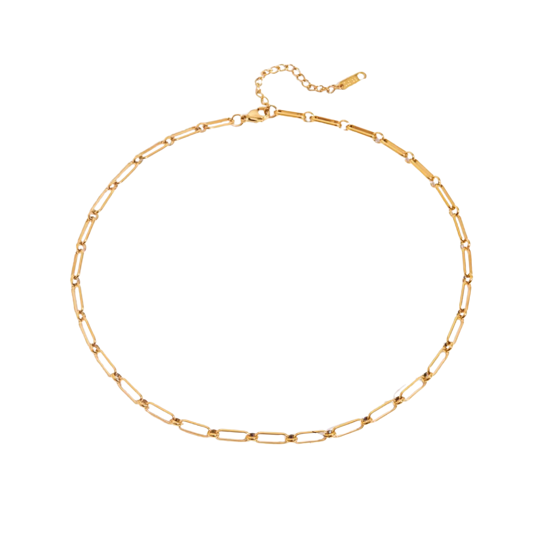 Golden links necklace