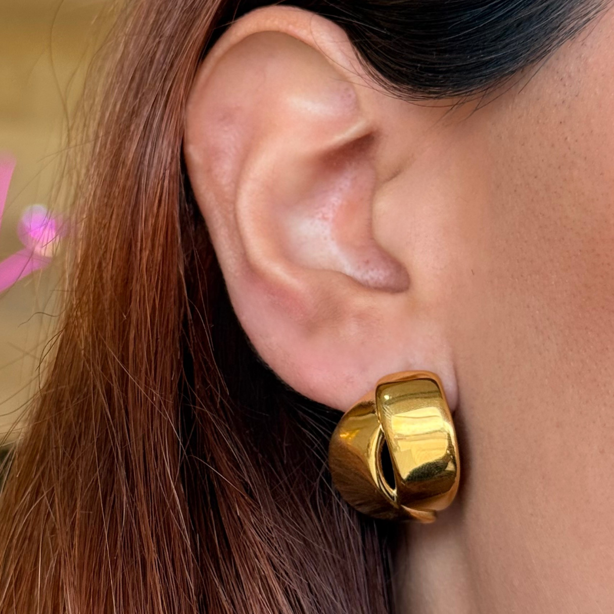 Golden Irregular Studs