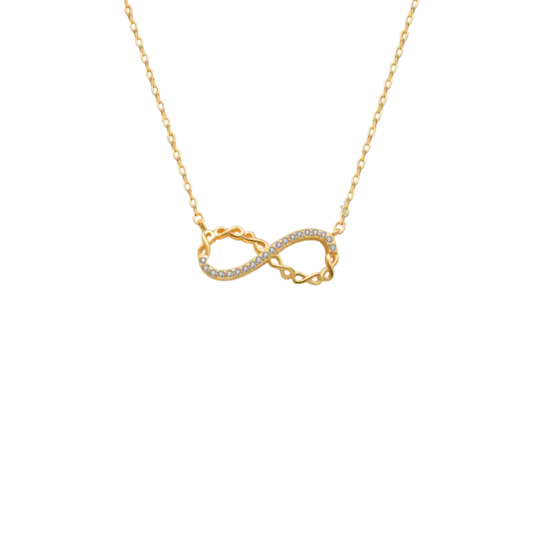 Infinity gold necklace