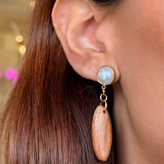 Woody Golden Earrings