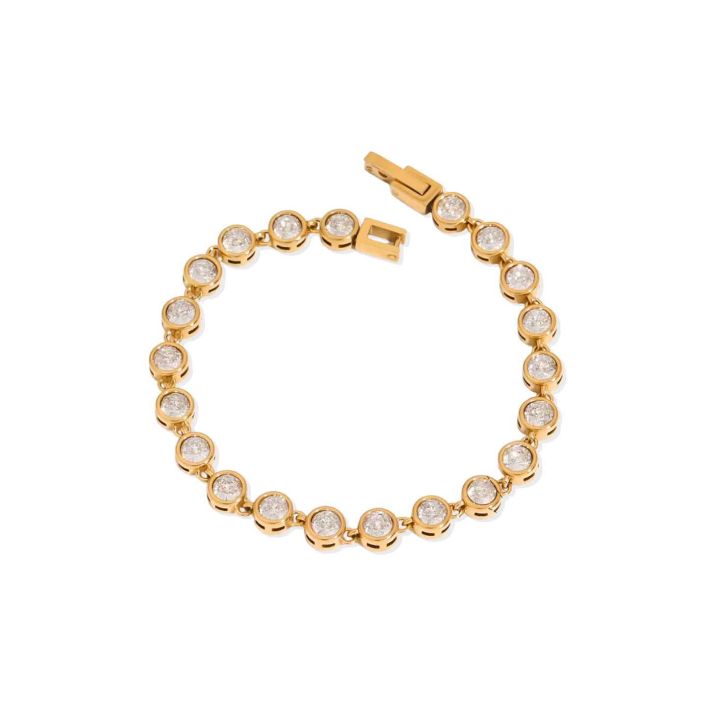 Clear Circles Golden Bracelet