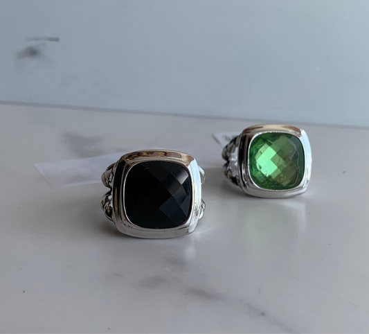 David onyx silver ring