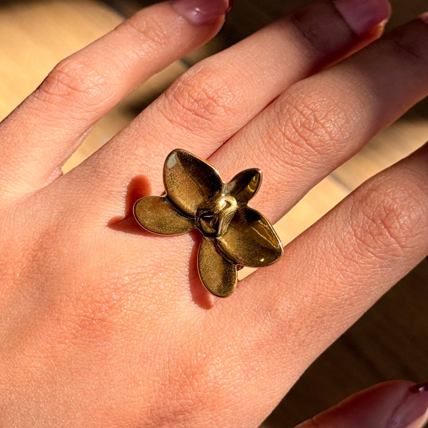 Golden Flower Ring