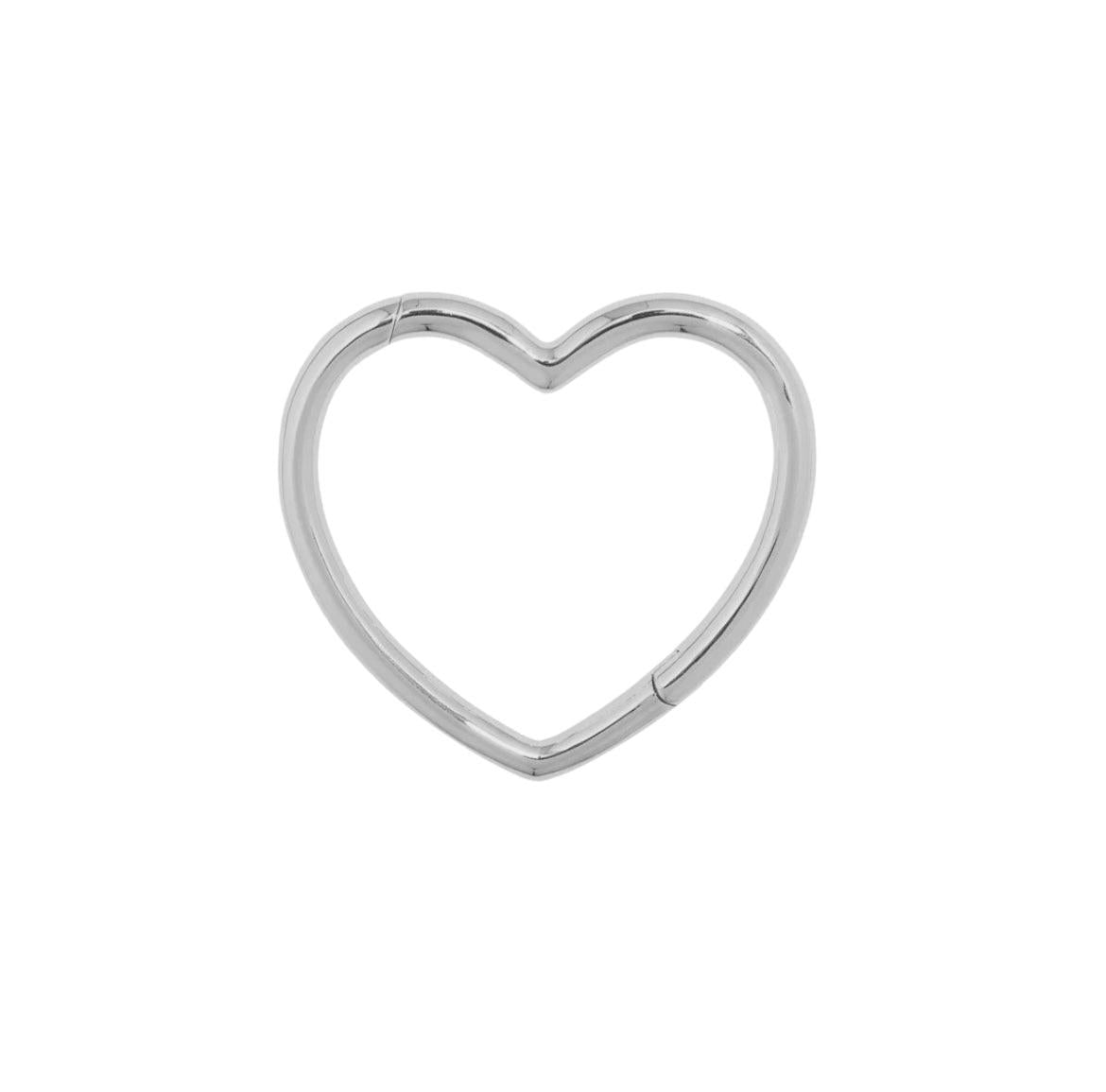 Heart silver bangle