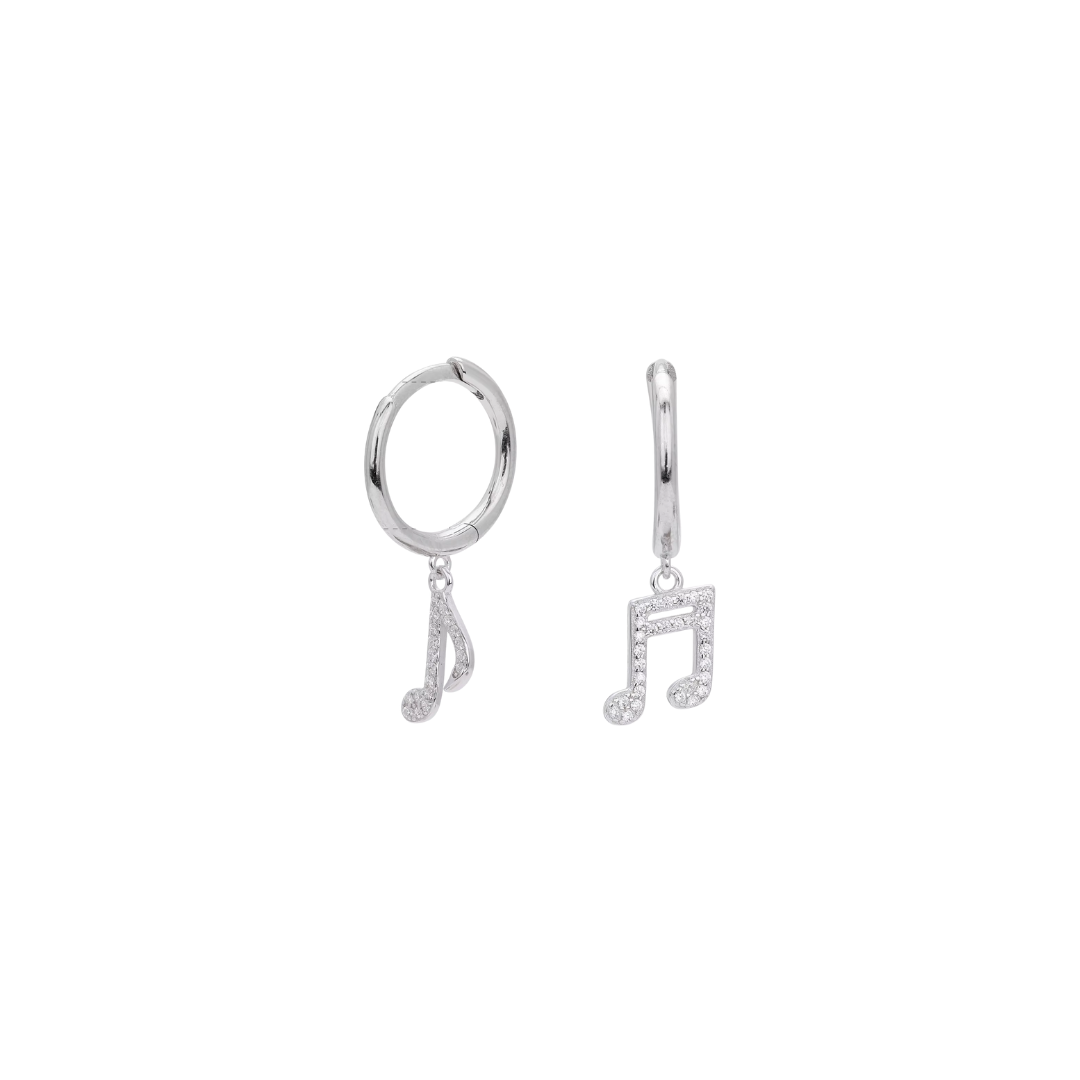 Musical silver hoops