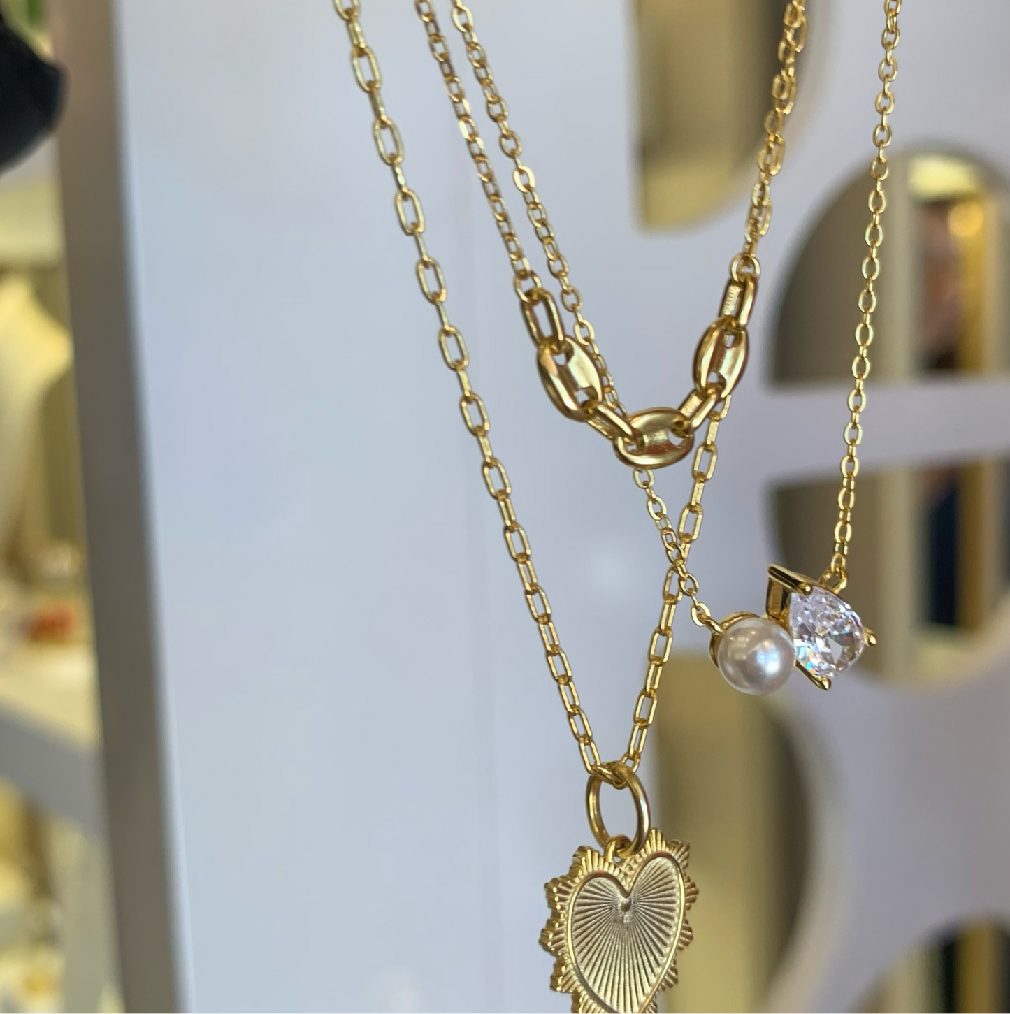 Token golden necklace