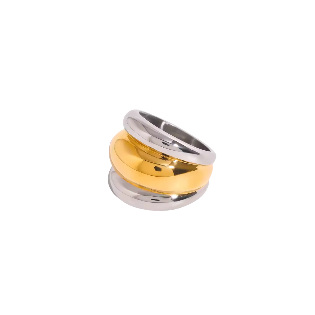 TRIPLE DUAL CHUNKY RING