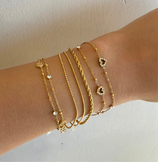 Set Of 3 Gold Bracelets