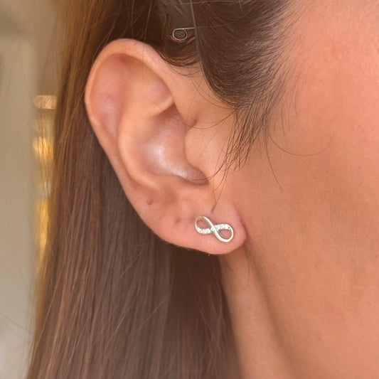 Silver Infinity Earrings