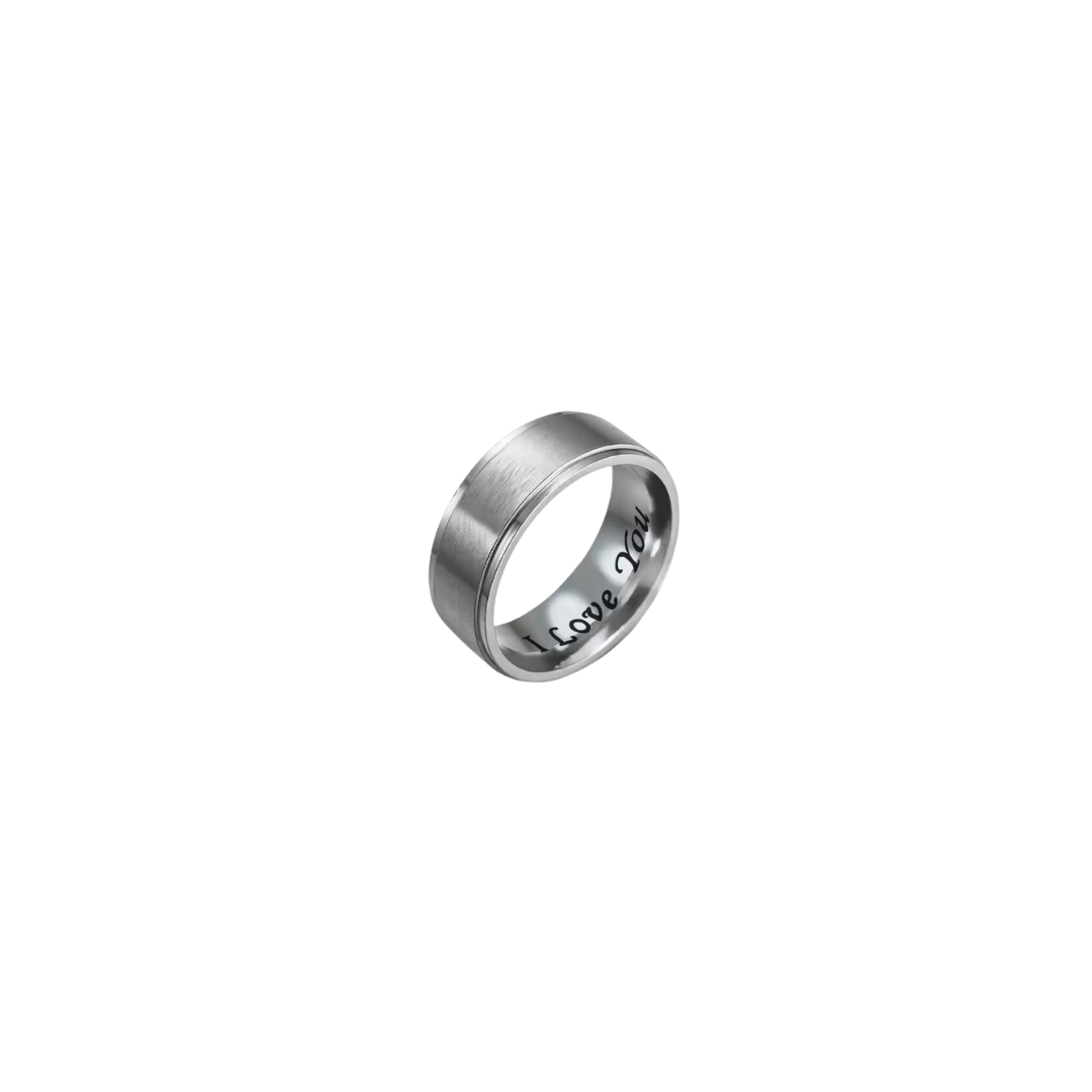 Silver ring i love you