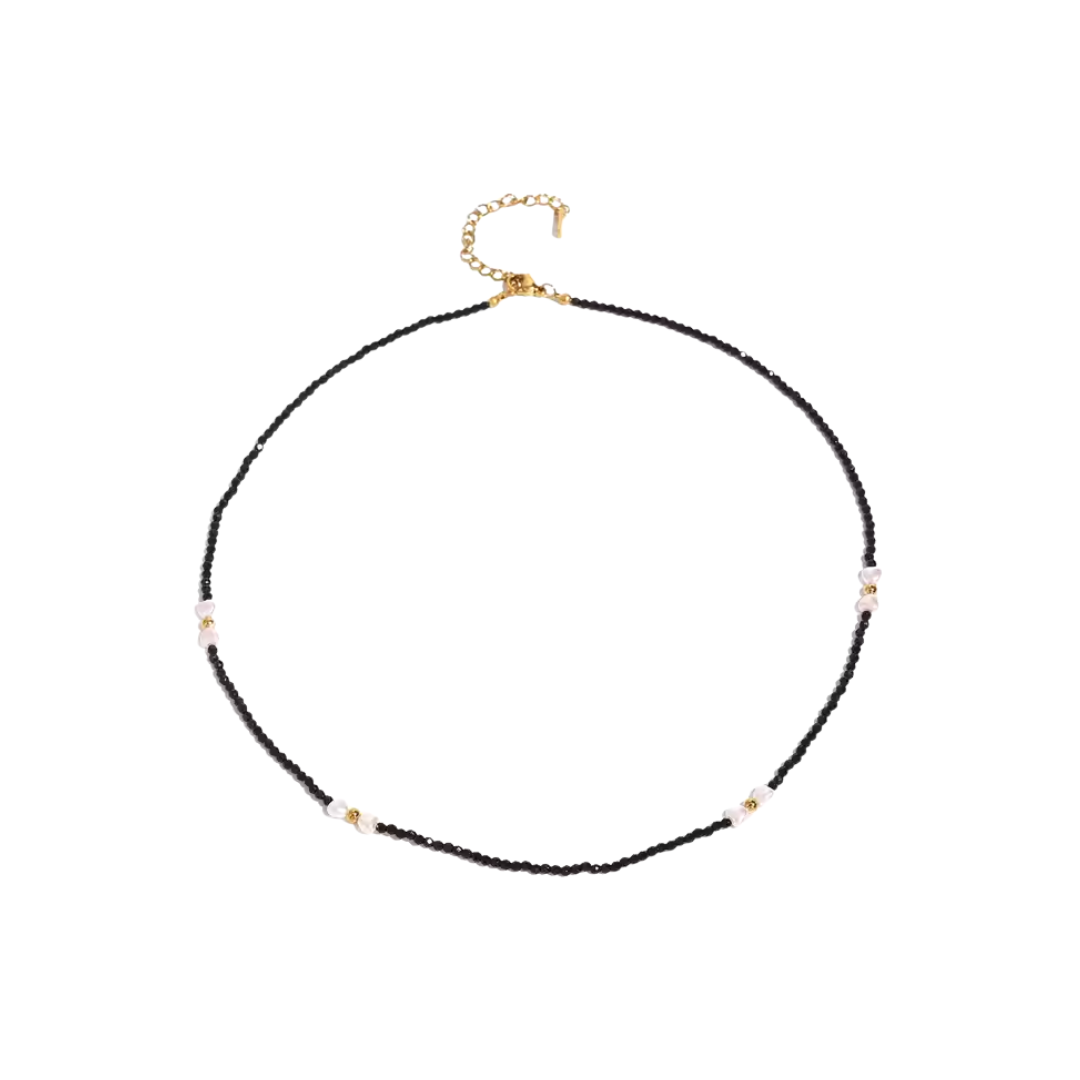 Delicate black necklace