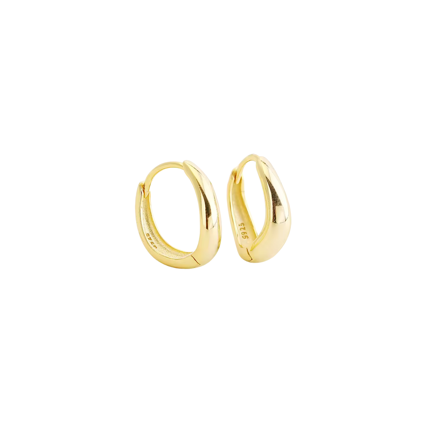 Golden Irregular Hoops