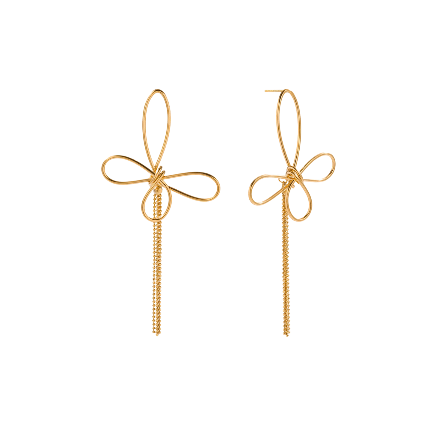 Butterfly Big Golden Earrings