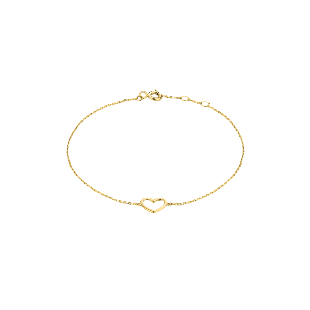 Gold Heart-Shaped Bracelet