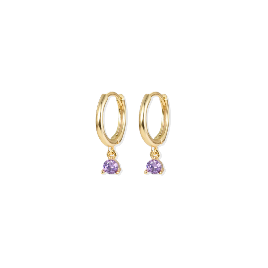 Glimmer Lavander Hoops