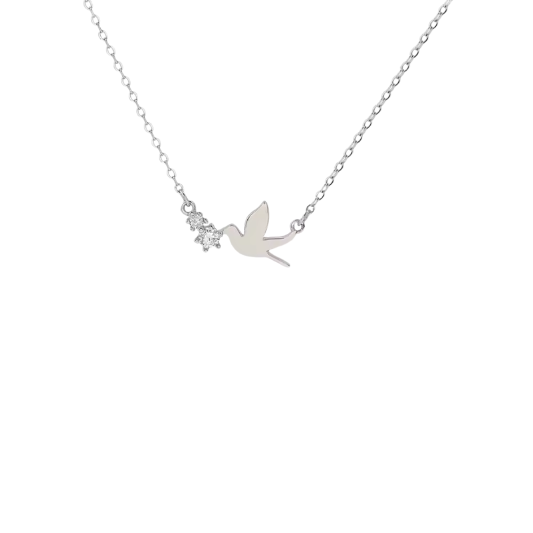 Silver holy spirit necklace