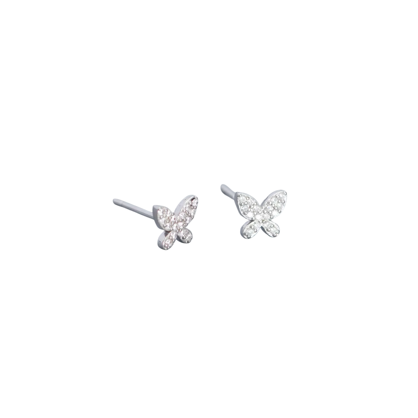 Silver Butterfly Earrings
