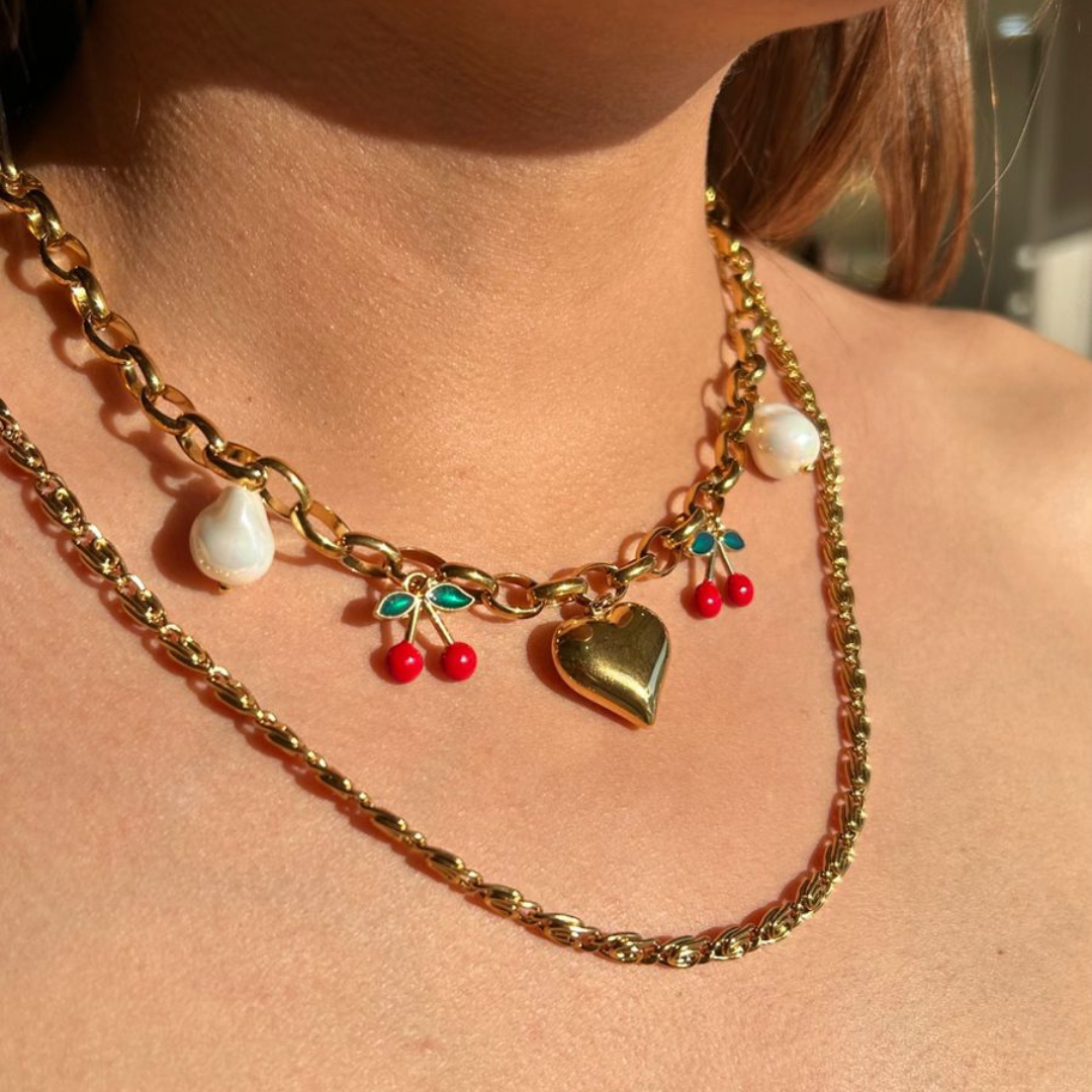 Cherry love necklace