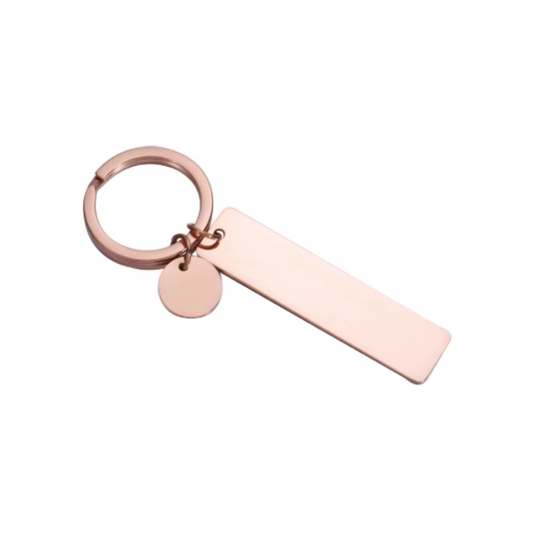 Rosegold rectangle keychain