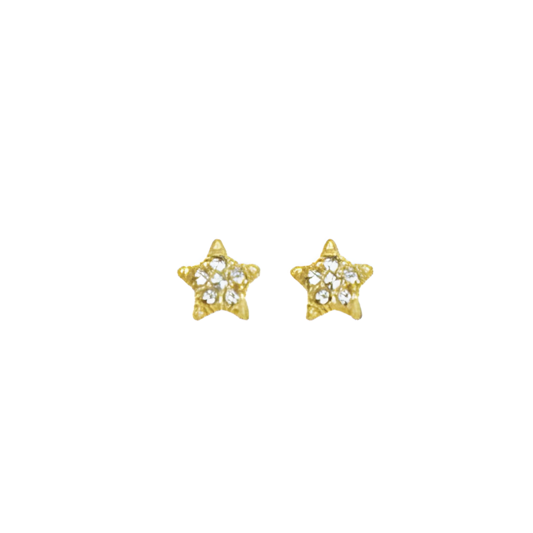Estrella mini con piedras 10k