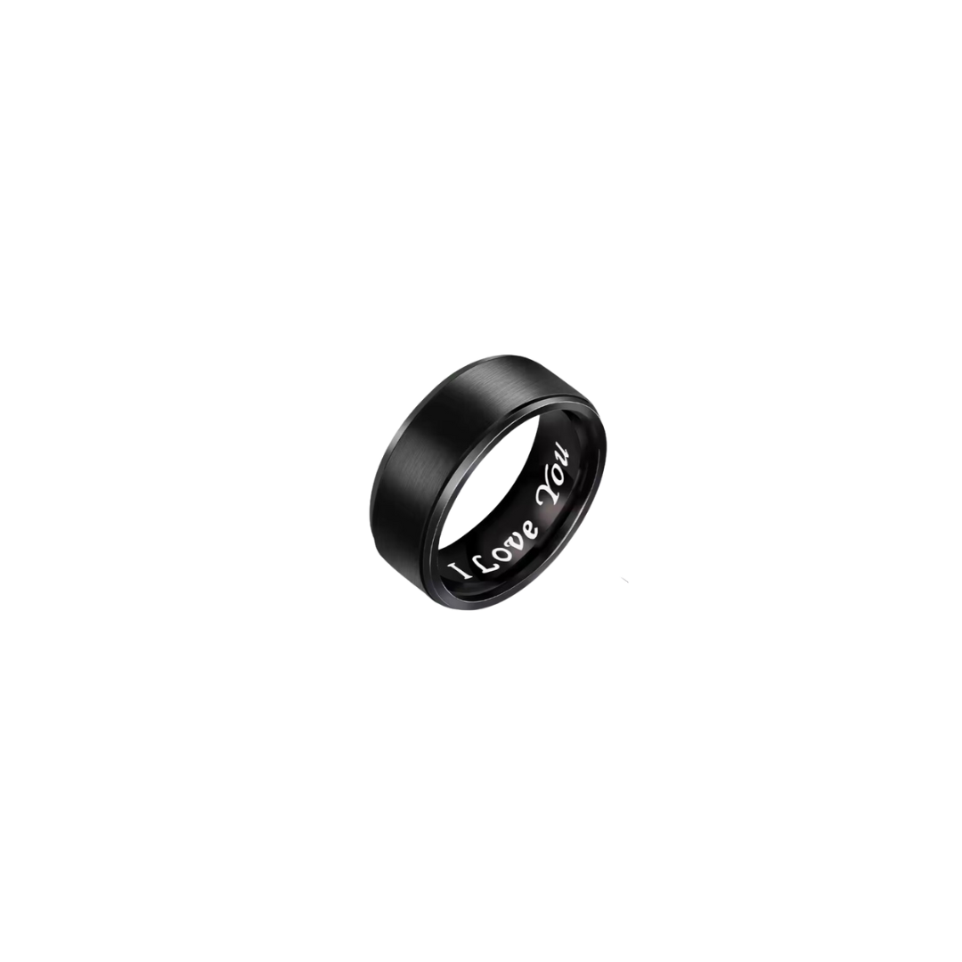 Black ring i love you