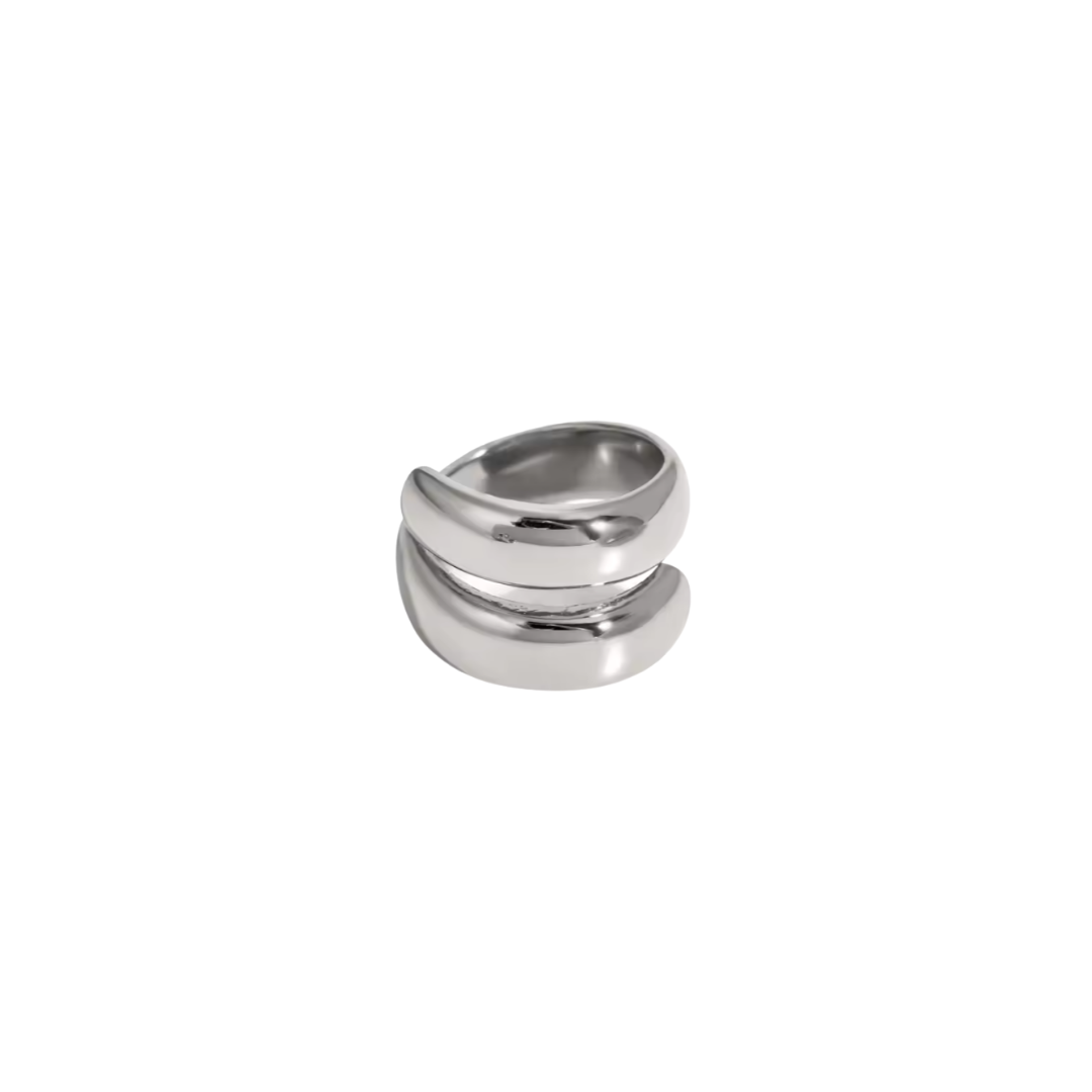 Twisted silver ring