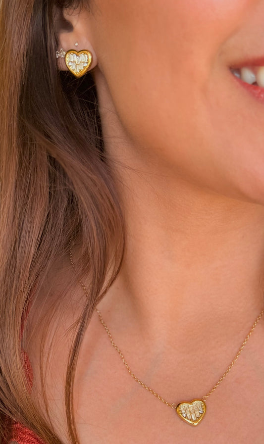 Golden Love Heart Necklace