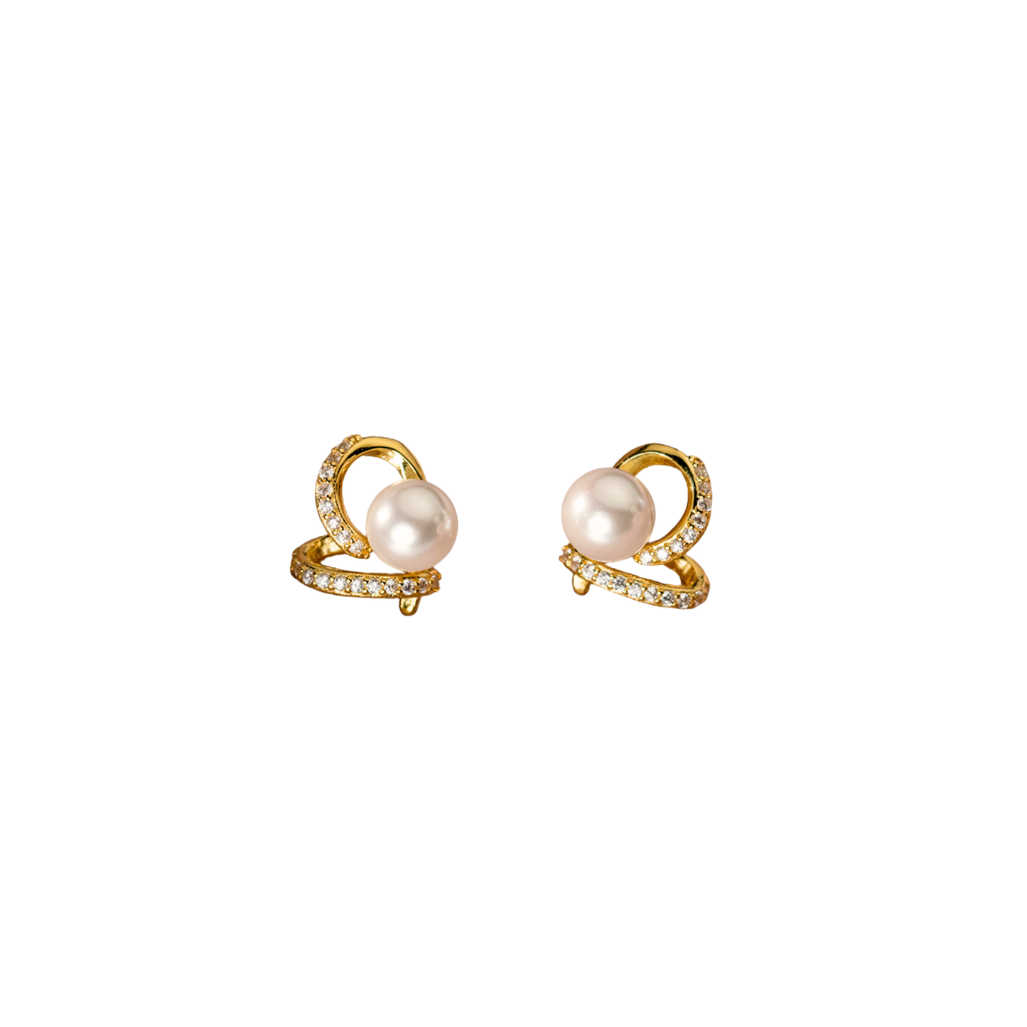 Pearl Glimmer Golden Studs