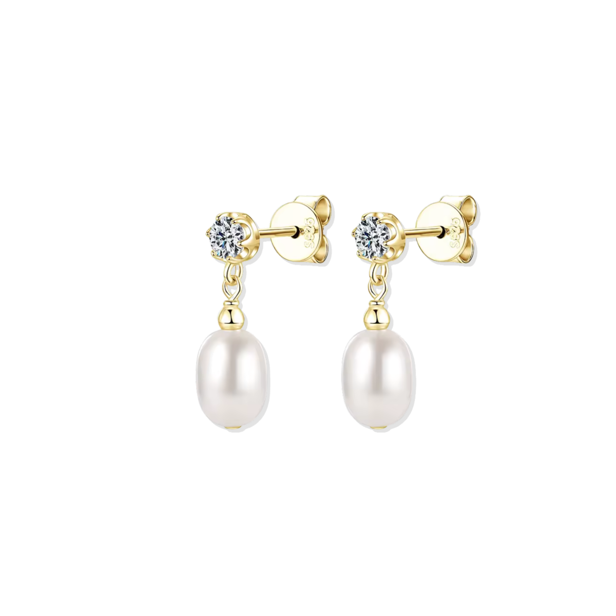 Golden Pearl Grace Earrings