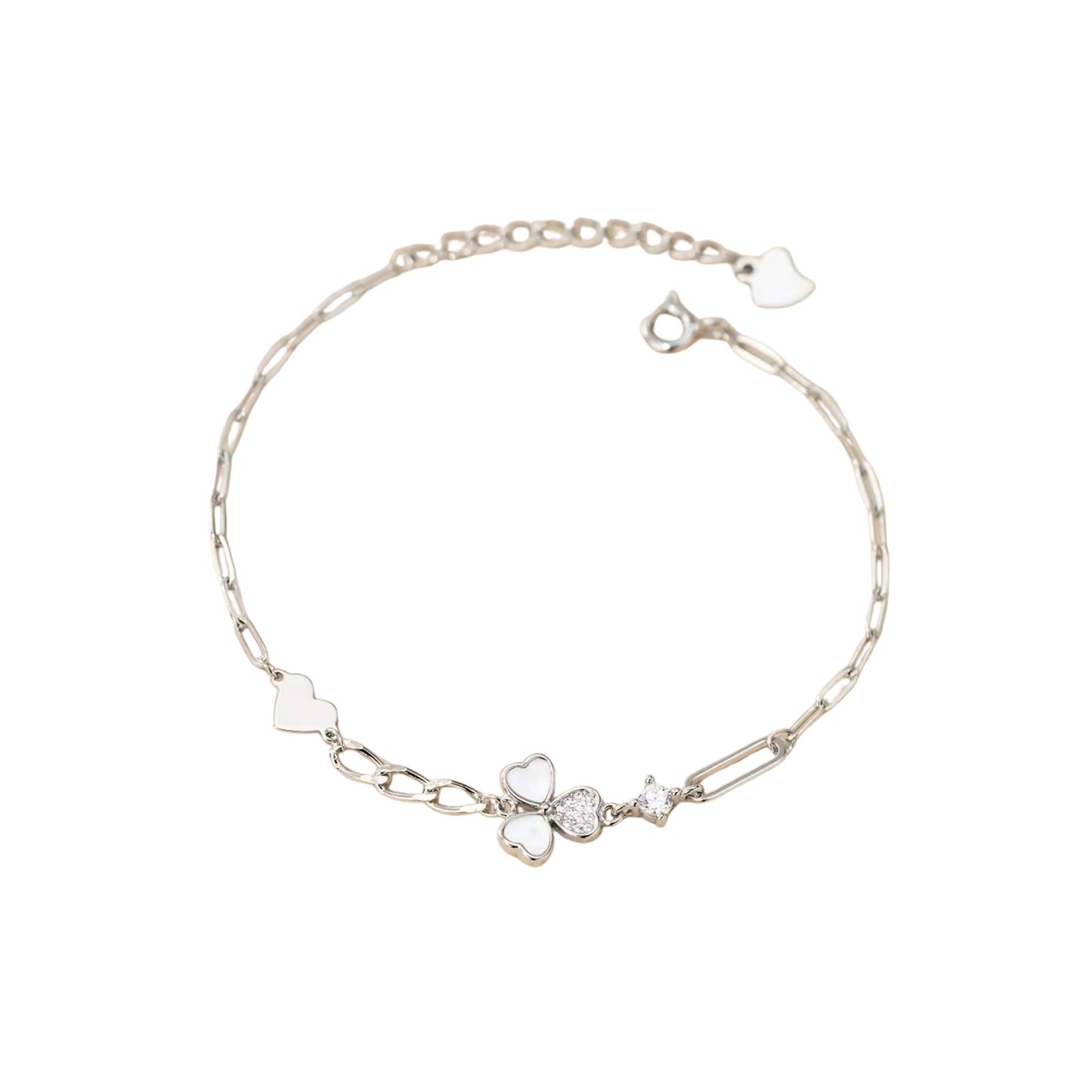 Ribbon Luck Silver Bracelet