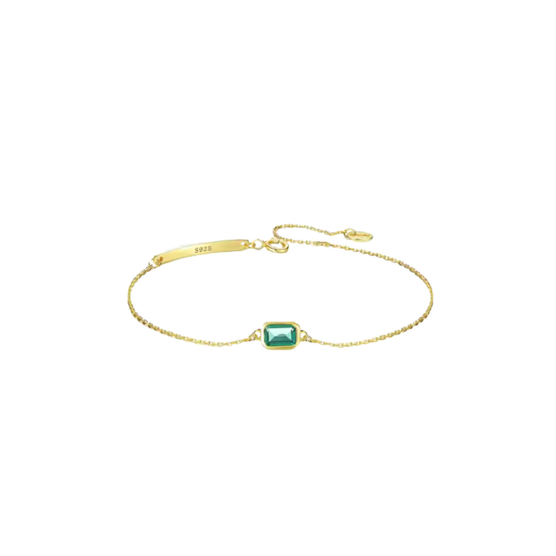 Gold emerald bracelet