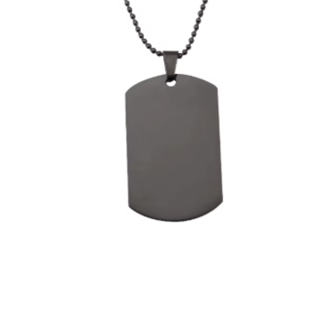 Engravable black id tag