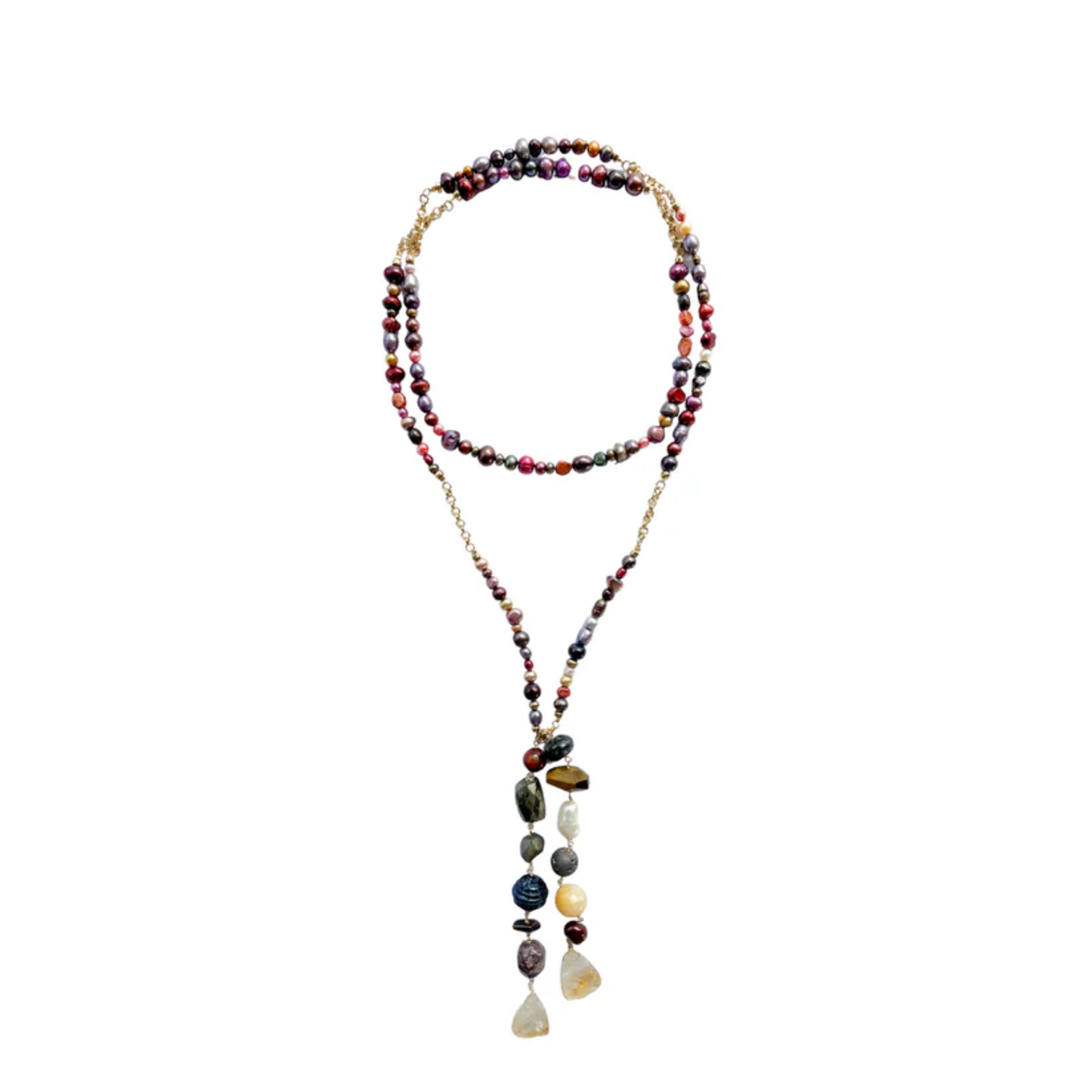 Corbatero De Perlas Y Piedras Varias