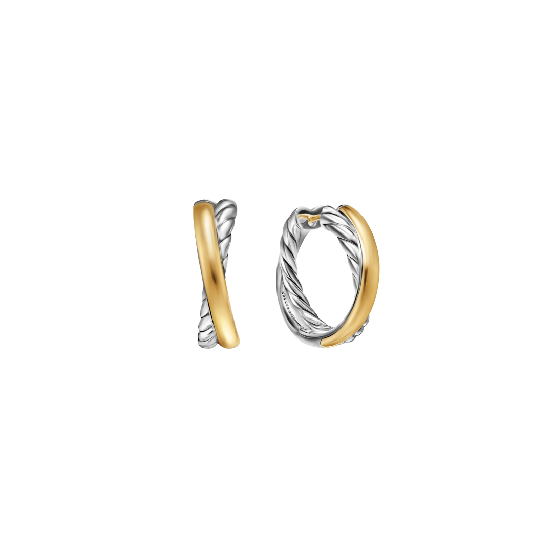 Dual david silver hoops