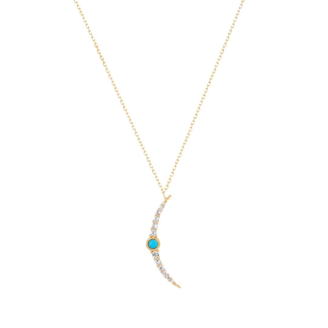 Waning moon shiny necklace